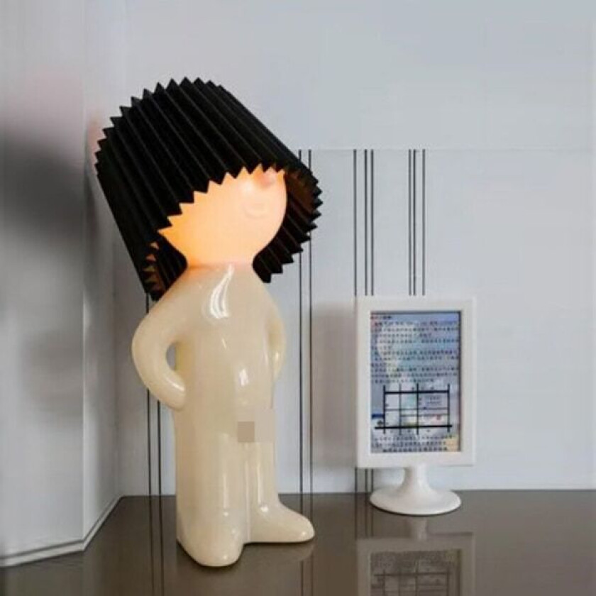 Kreativ liten nattlampe LED Naughty Boy Lampe SVART EU-KOPPLING Svart(YSJ) Black EU Plug-EU Plug
