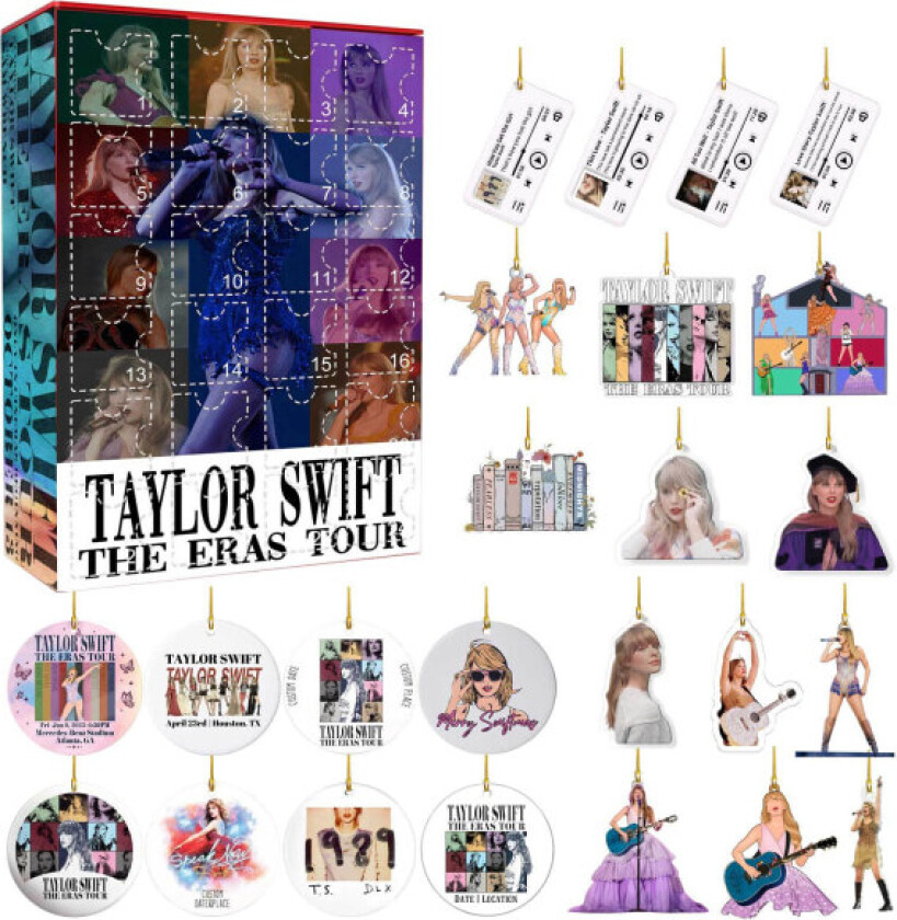 Mub- Tyler julekalender 24 gaver akryl blindboks anheng dekorasjon 3