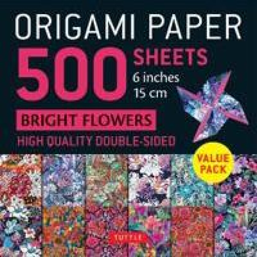 Origami Paper 500 sheets Bright Flowers 6' (15 cm)