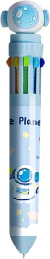 10 Farger i én Kulepenn Trykktype Farge Multifunksjonsmarkør Skole Kontorrekvisita 5ML, Flerfarget Kulepenn