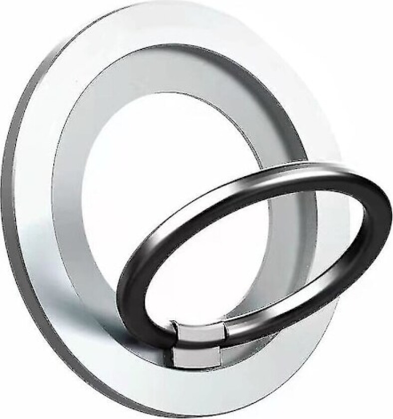 Magnetisk mobiltelefon ringholder - Magnetisk ringholder, magnet ringgrep (sølv)