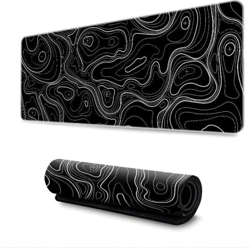 Stor musematte skrivebordsunderlag Svart M Black S Black S