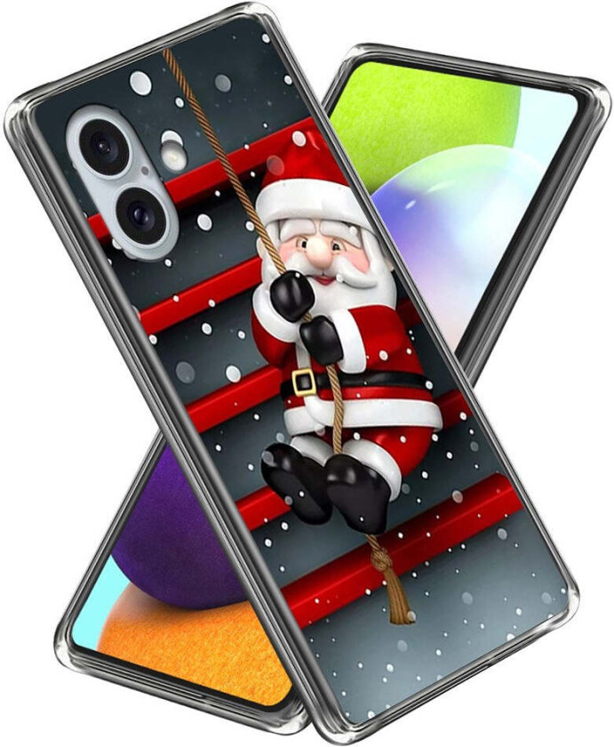 Fleksibelt Plast Juledeksel for iPhone 16 - Julenissen