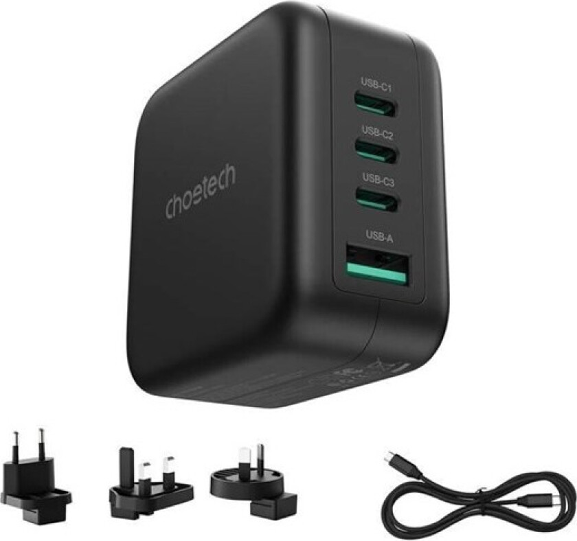 PD6055 70W GaN mains charger with US EU UK AU adapters