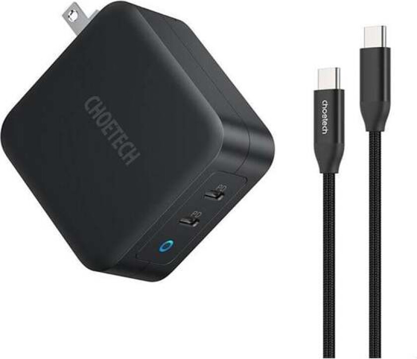 PD6008 2xUSB-C PD 100W GaN mains charger