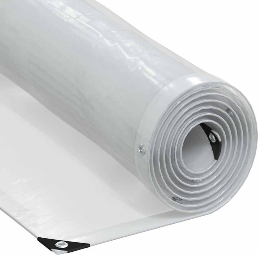 Klar presenning med maljer 4x10 m polyetylen