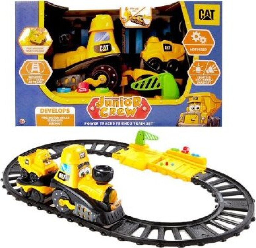 CAT Junior Crew Power Tracks Train Set