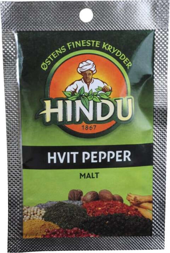 Pepper Hvit Malt 10g Pos