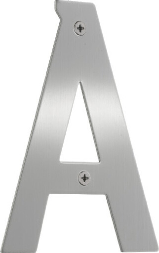 Rustfritt hus bokstav A, børstet rustfritt stål