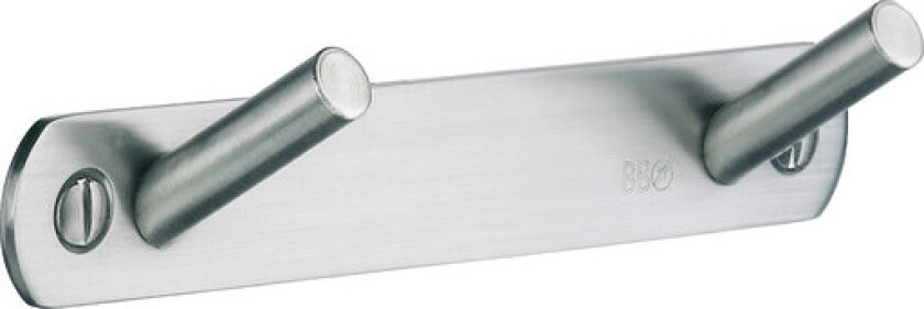 Klesstativ, 2 kroker, børstet rustfritt stål