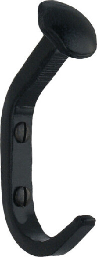 Spikerkrok, sort smijern, høyde 70 mm.
