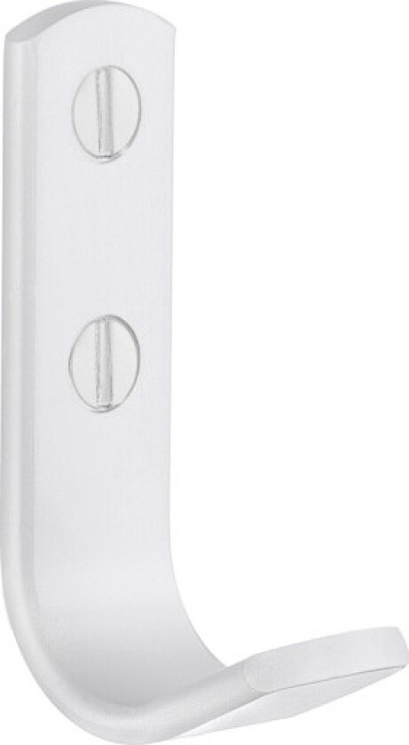 Enkel krok, hvit aluminium, høyde 63 mm