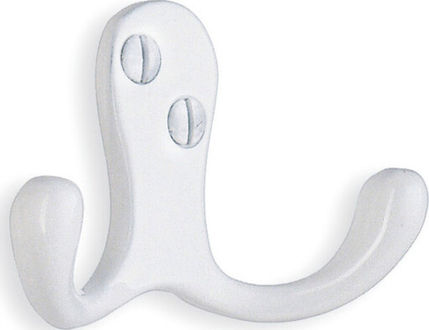 Dobbeltkrok, Hvit, høyde 44 mm