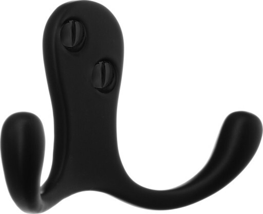 Dobbel krok, matt sort, høyde 44 mm