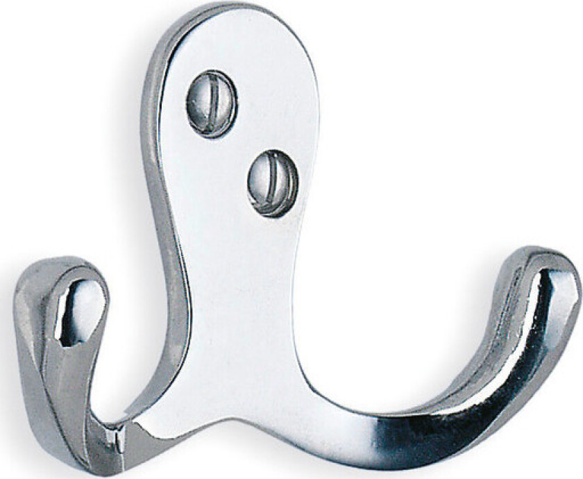 Dobbel krok, polert krom, høyde 44 mm