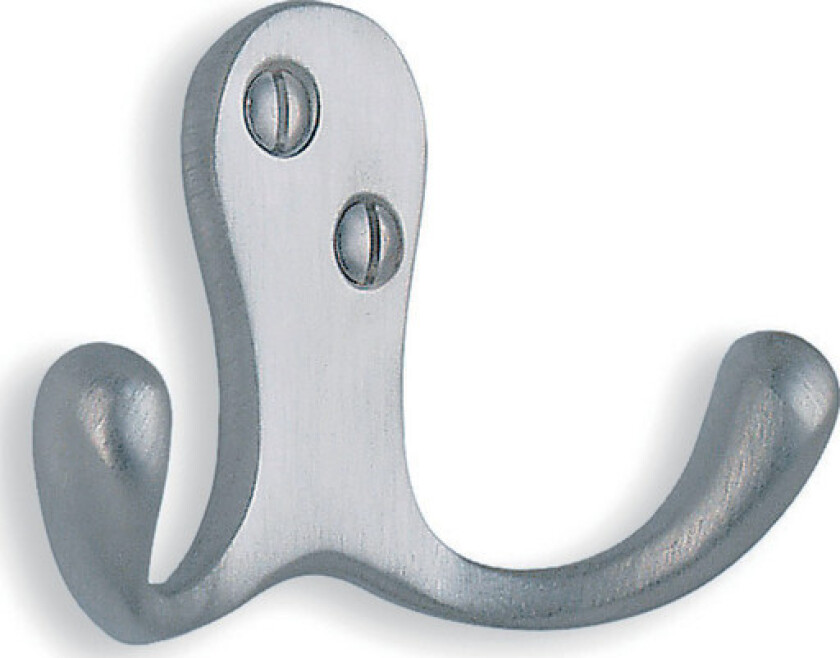 Dobbel krok, børstet krom, høyde 44 mm