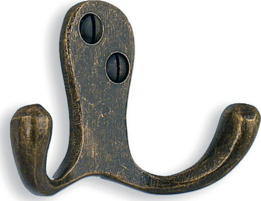 Dobbel krok, antikkbehandlet messingfinish