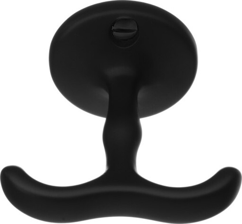 Hyllekrok, dobbel, matt sort, høyde 56 mm