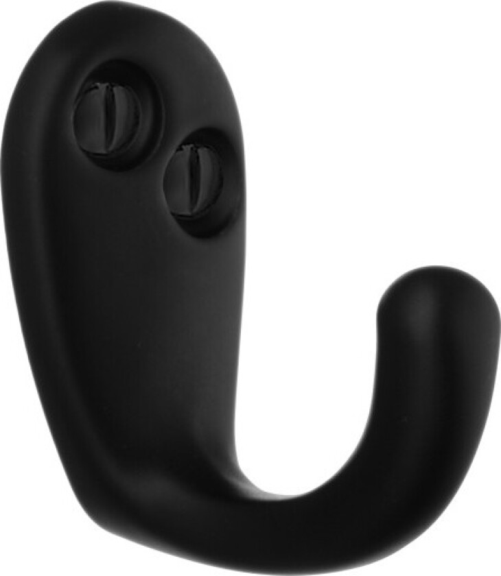 Enkel krok, matt sort, høyde 38 mm