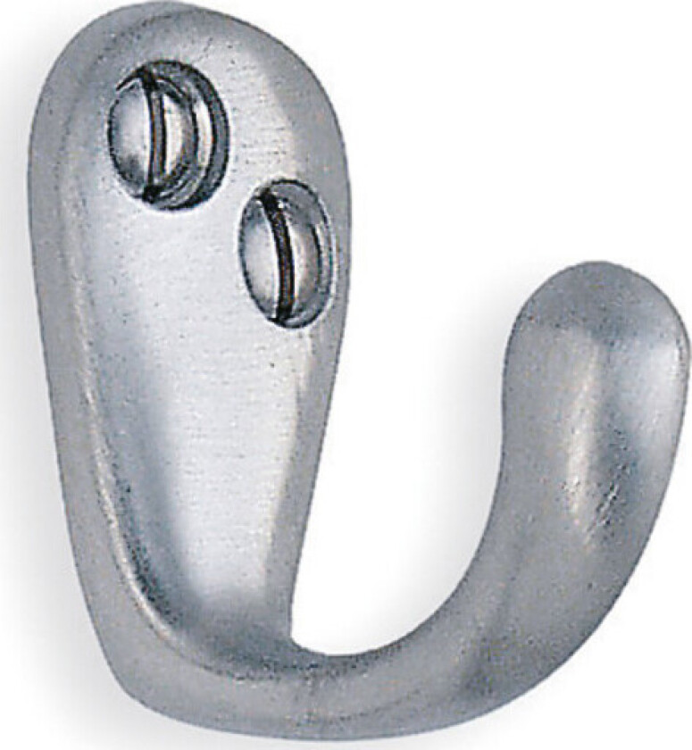 Enkel krok, børstet krom, høyde 38 mm