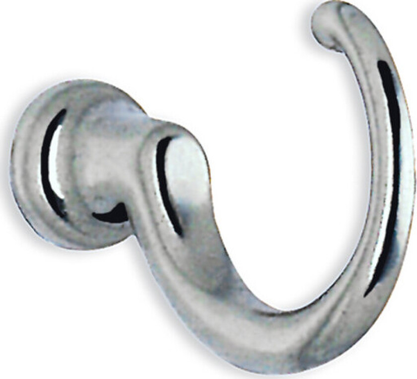 Enkel krok, polert krom, høyde 42 mm