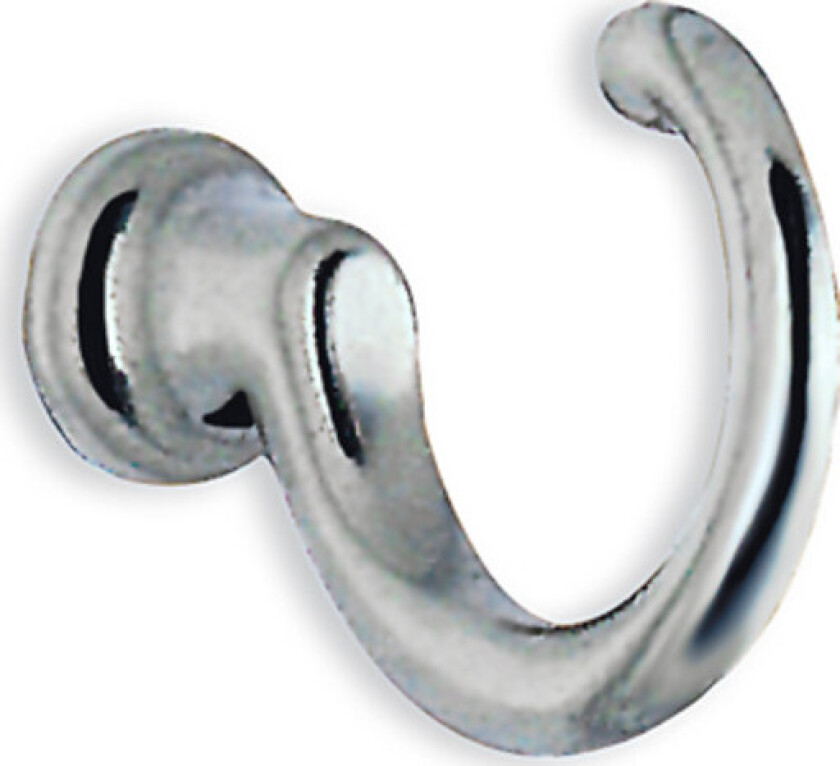 Enkel krok, polert krom, høyde 35 mm