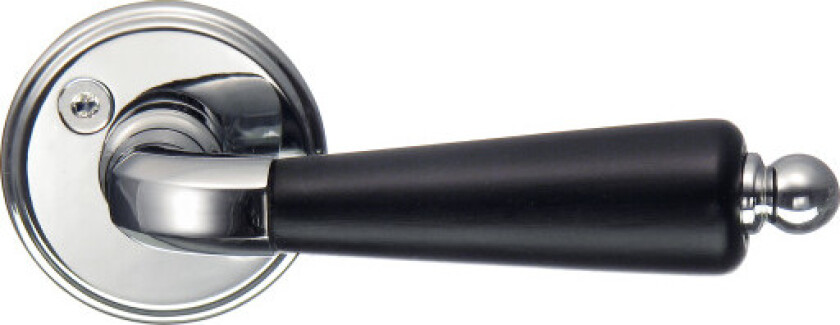 Innendørs håndtak, polert krom/svart ABS-plast