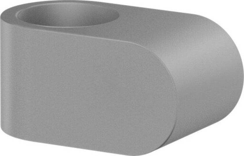 Dørstopper for dørhåndtak, grå gummi, lengde 34 mm
