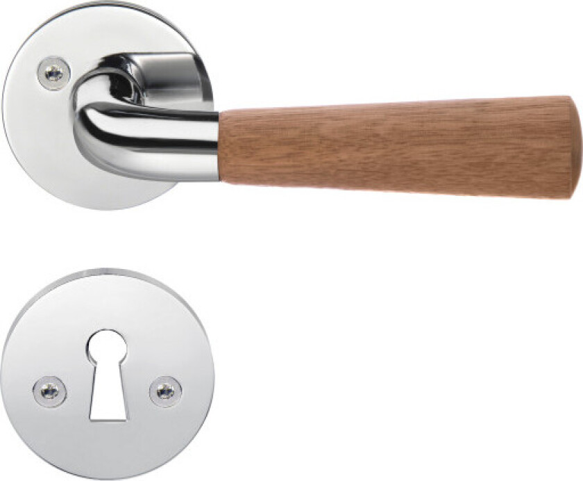 DESIGN innendørs håndtak, håndtak i polert krom/eik