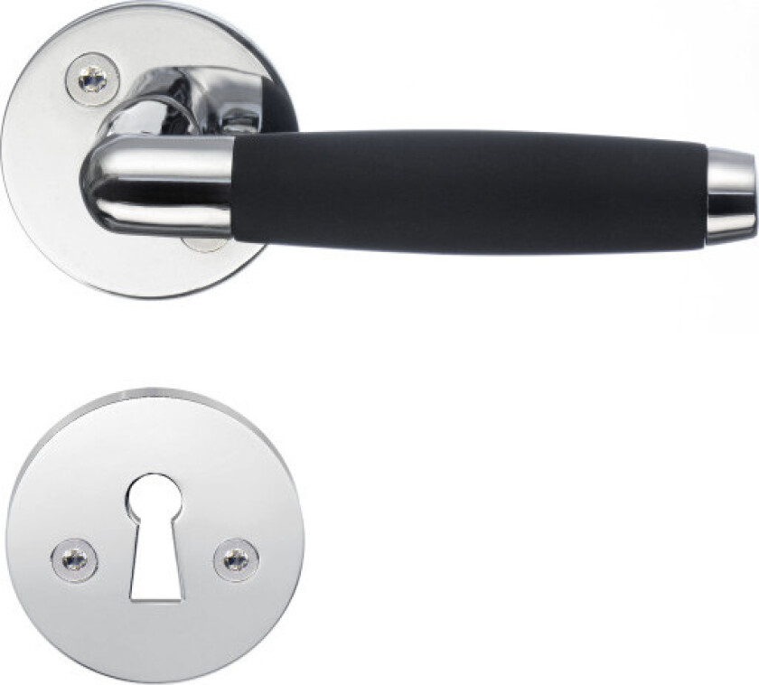 Innvendig håndtak DESIGN, polert krom/svart