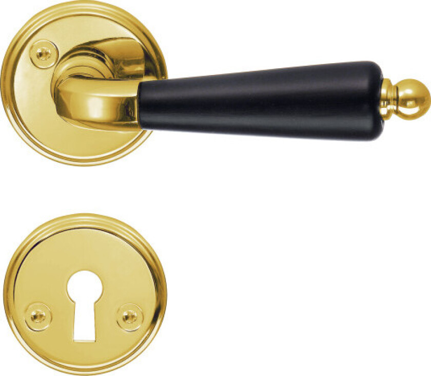 SPAR Innendørs håndtak, messing/svart ABS