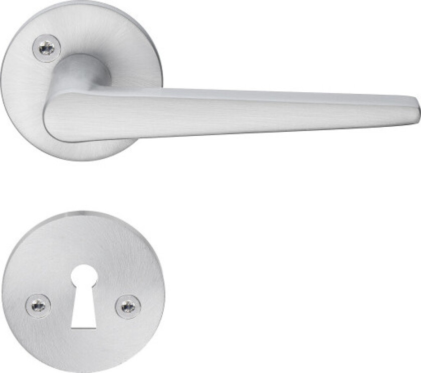 SPAR Innendørs håndtak inkl. nøkkelbrikke, børstet krom