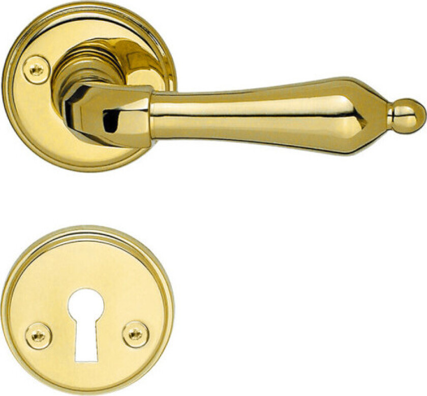 Innvendig håndtak, polert messingfinish, PVD.