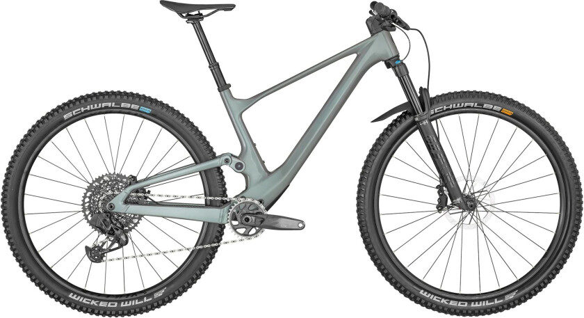 Scott Spark 920 FOX 34 GX AXS mountainbike 23, fulldempet terrengsykkel, MTB sykkel, unisex Prism Grey Green