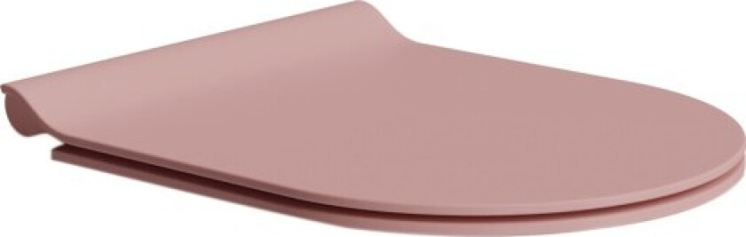 Pura Slim toalettsete, soft close, avtagbar, matt rosa