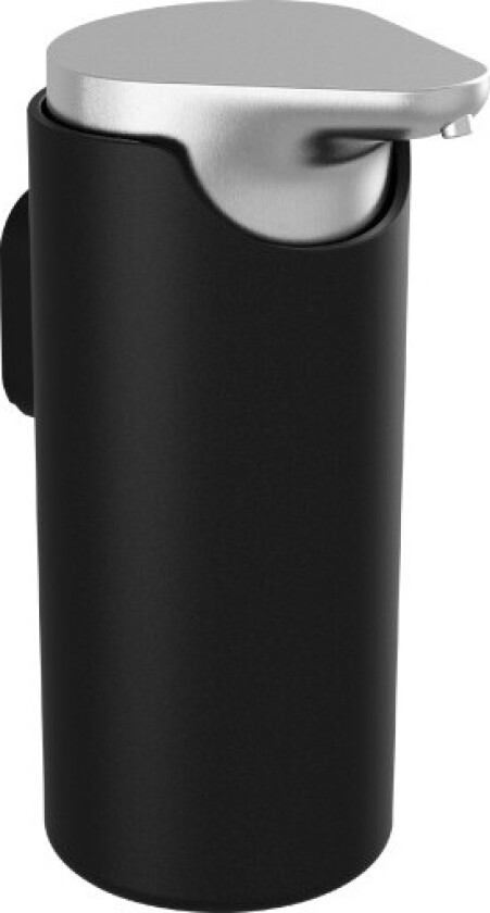 Style såpedispenser, sort/børstet rustfritt stål
