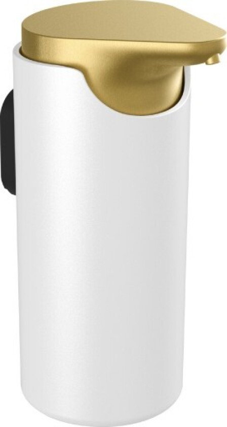 Style såpedispenser, hvit/børstet messing