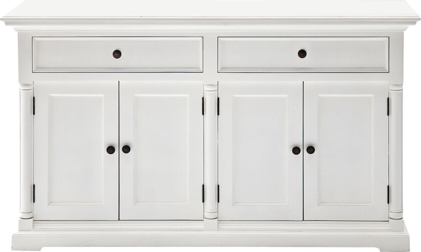 Provence skjenk med 4 dører og 2 skuffer, hvit.