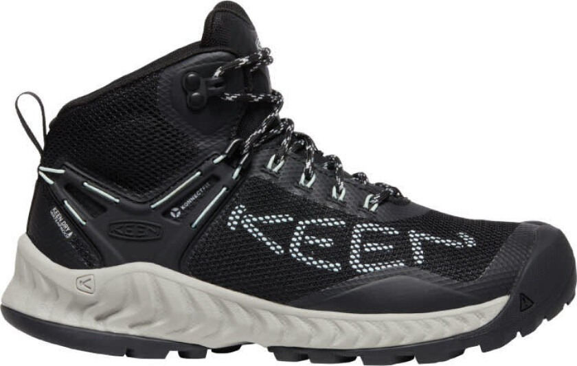 Keen Women's Nxis Evo Mid Waterproof 37, Black-Blue Glass