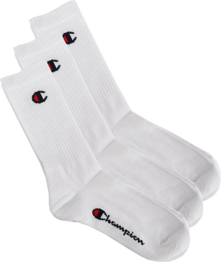 Bilde av 3pk Crew Socks Ww/White 39/42