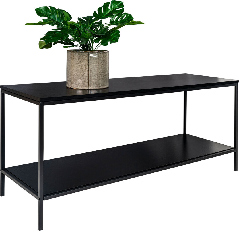 Bilde av Vita TV-bord med 2 hyller, svart.