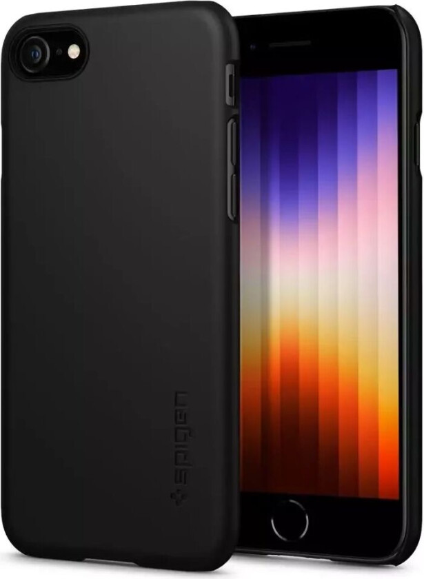 iPhone SE (2022 / 2020) / 8 / 7 Thin Fit Deksel - Svart