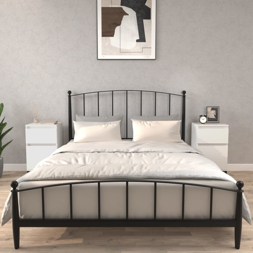 Nattbord 2 stk hvit 40x35x70 cm