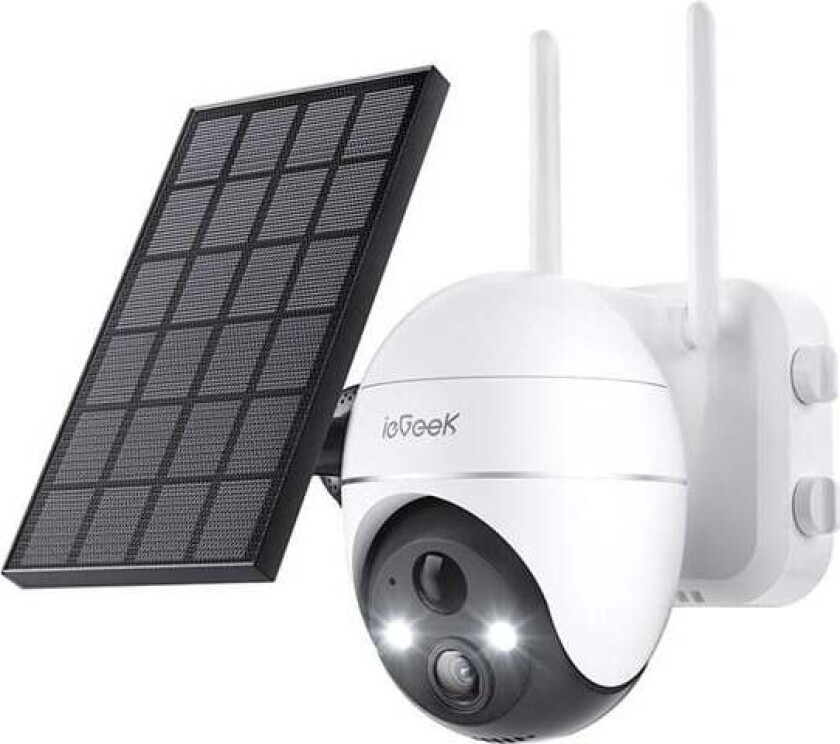 Wireless 5MP WiFi outdoor camera ZS-GX4S white with solar panel