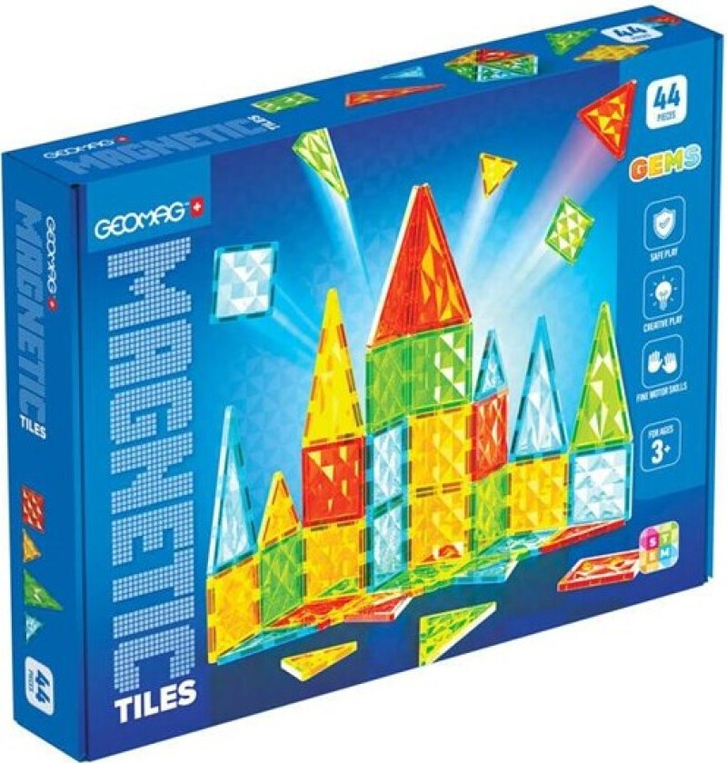 Gems 44 magnetic tiles