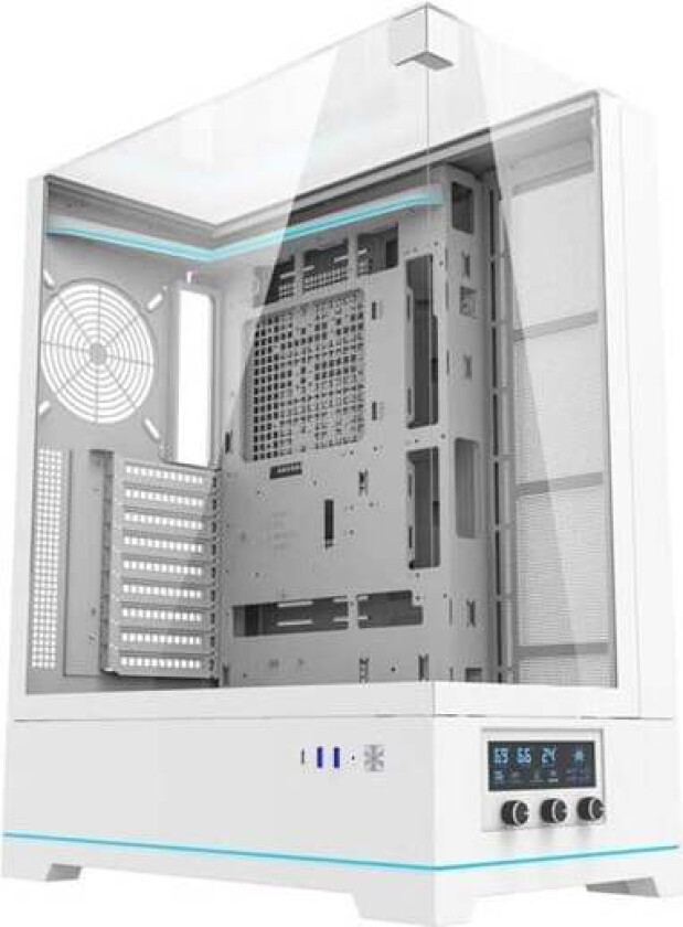 DY450L computer case without fans (white) - Kabinett - Miditower - Svart