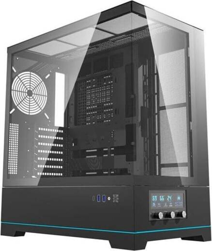 DY451 computer case without fans (black) - Kabinett - Miditower - Svart