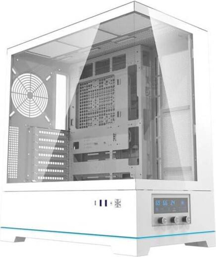 DY451 computer case without fans (white) - Kabinett - Miditower - Hvit