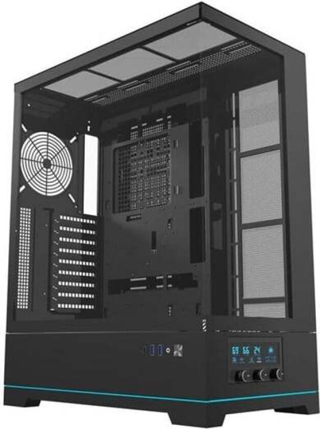 DY451 computer case without fans (black) - Kabinett - Miditower - Svart