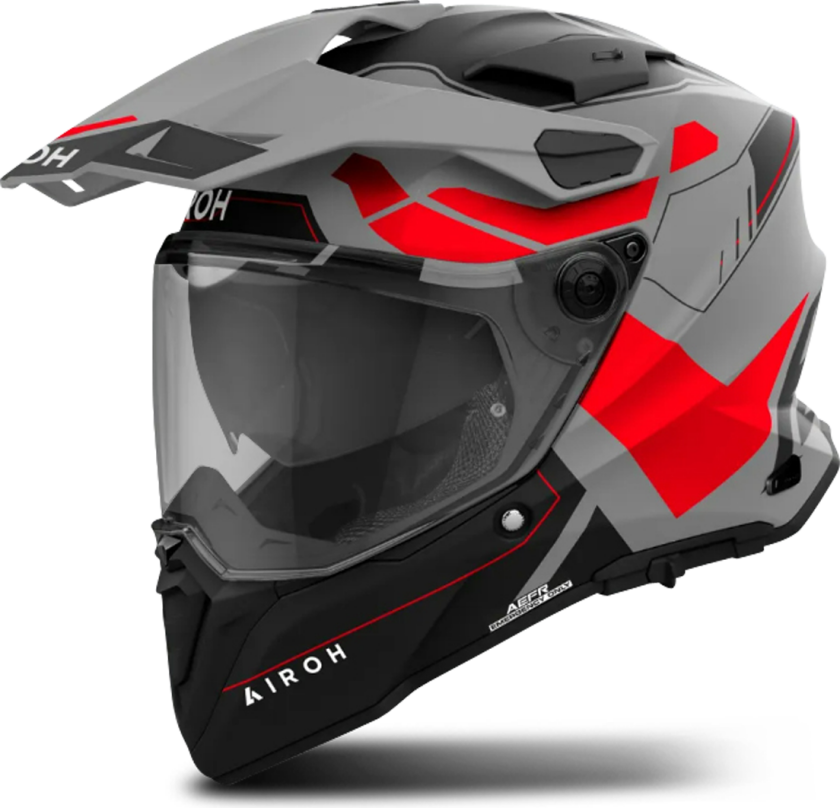 Helhjelm Commander 2 Reveal Rød Fluo Matt